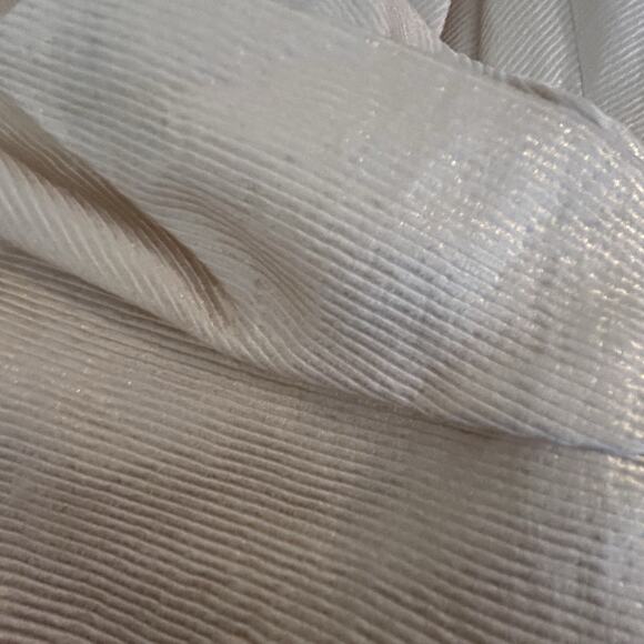 Escada Women’s 100% Silk Beige/Gold V-Neck Ruched Sleeveless Lined Dress 8/38 - Picture 11 of 14